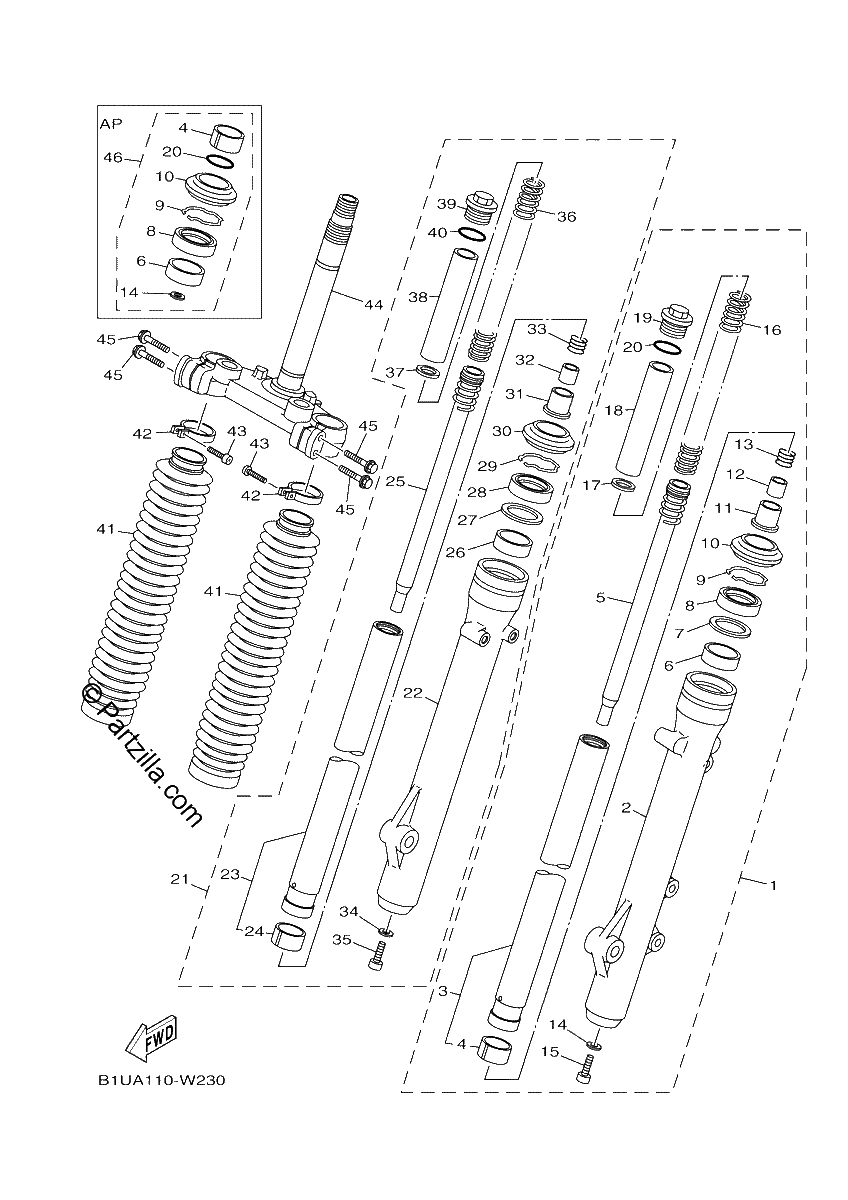 Diagrama de FRONT FORK