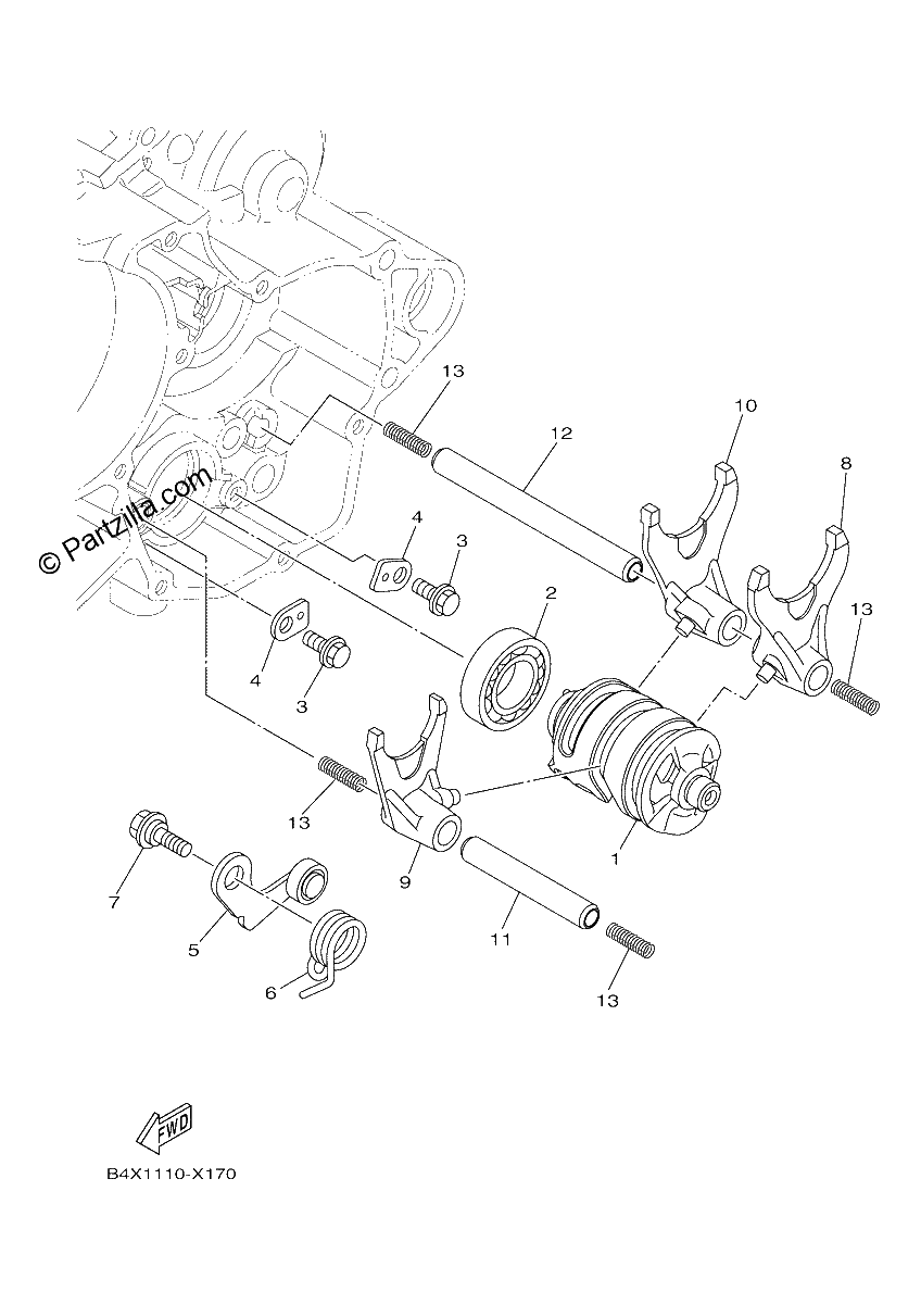 Diagrama de SHIFT CAM FORK