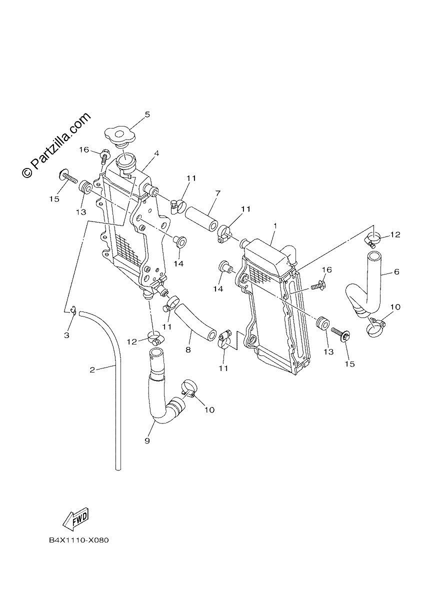 Diagrama de RADIATOR HOSE