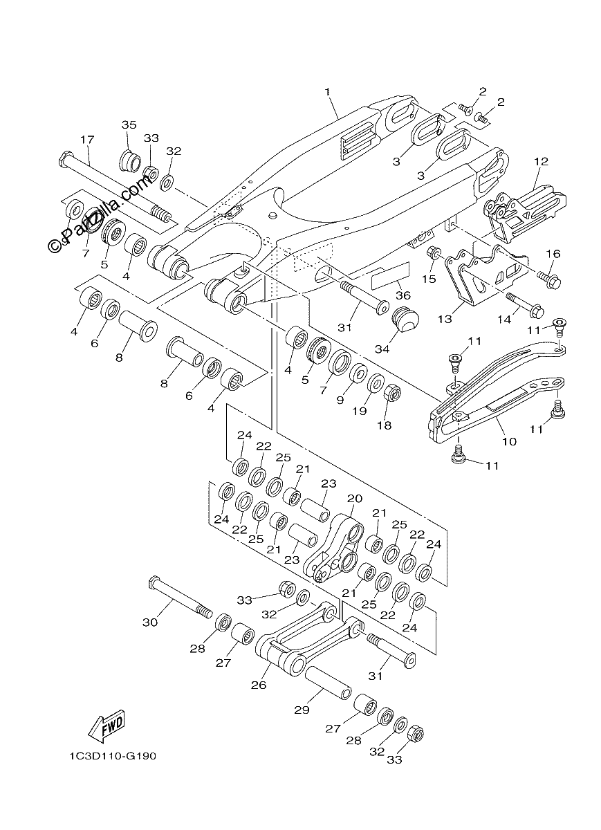 Diagrama de REAR ARM