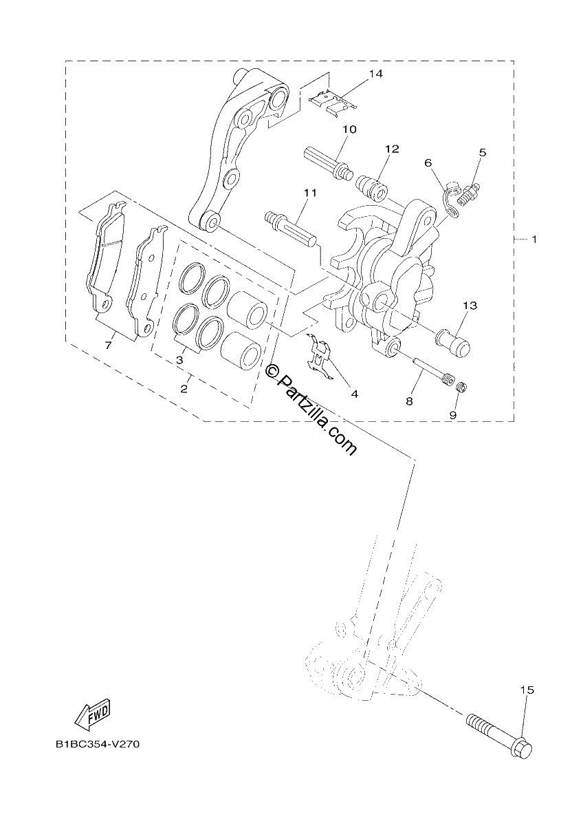 Diagrama de FRONT BRAKE CALIPER