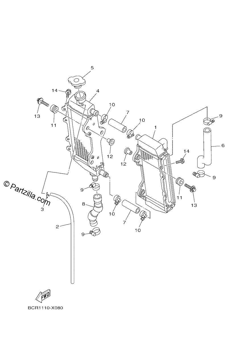 Diagrama de RADIATOR HOSE
