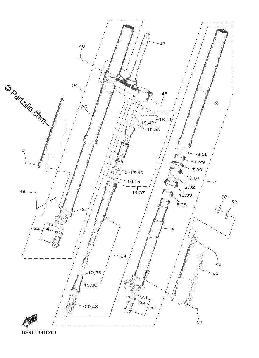 Diagrama de FRONT FORK