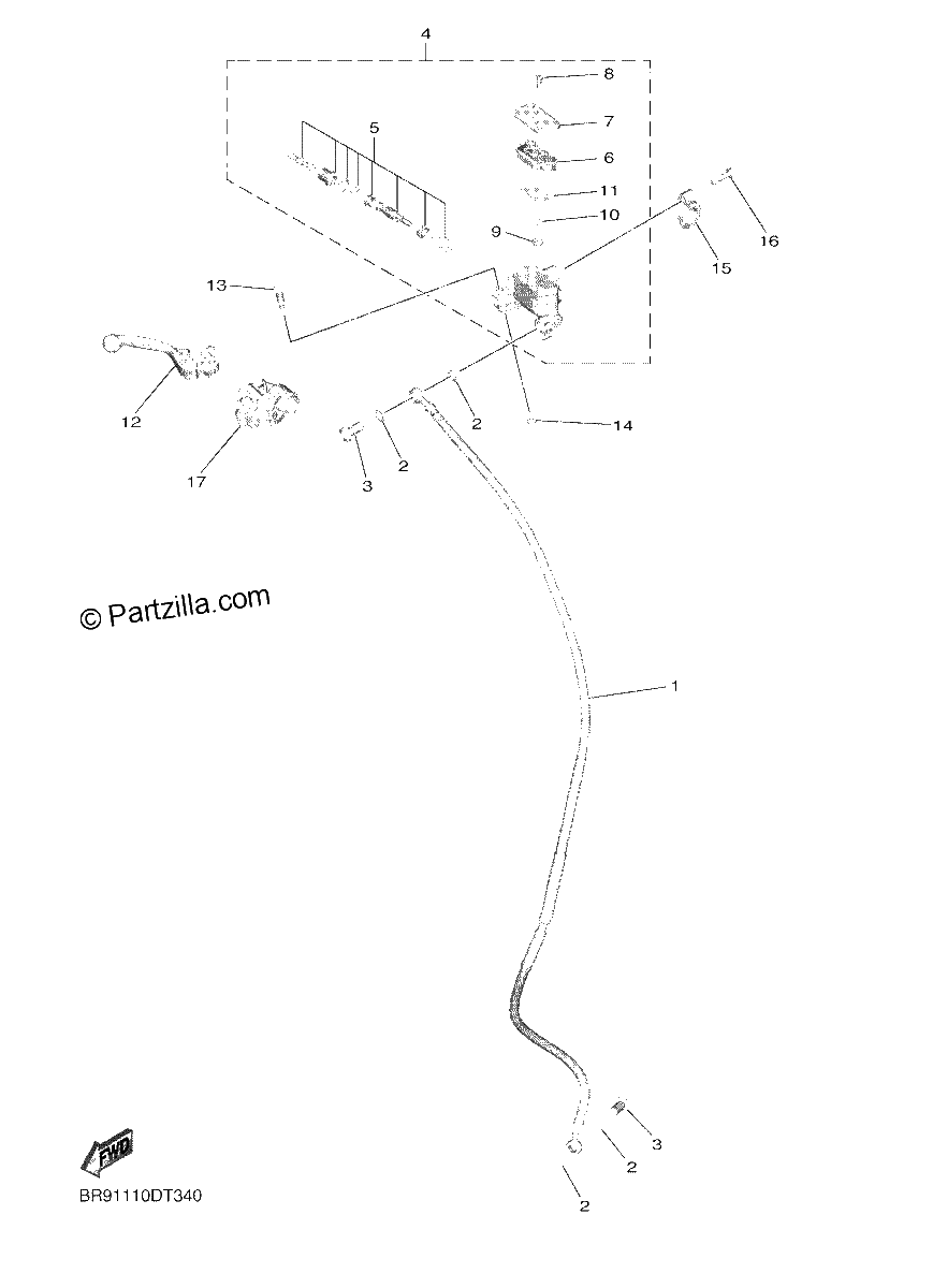Diagrama de FRONT MASTER CYLINDER