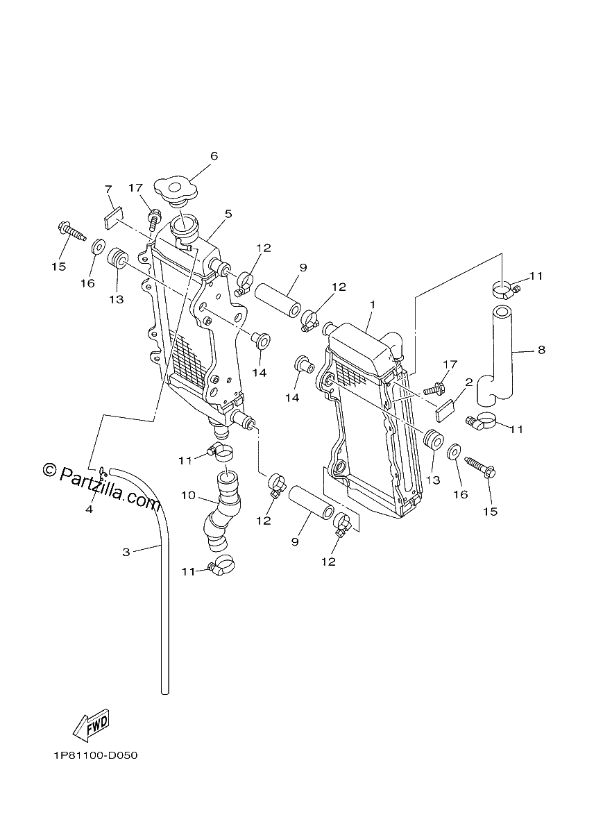 Diagrama de RADIATOR HOSE