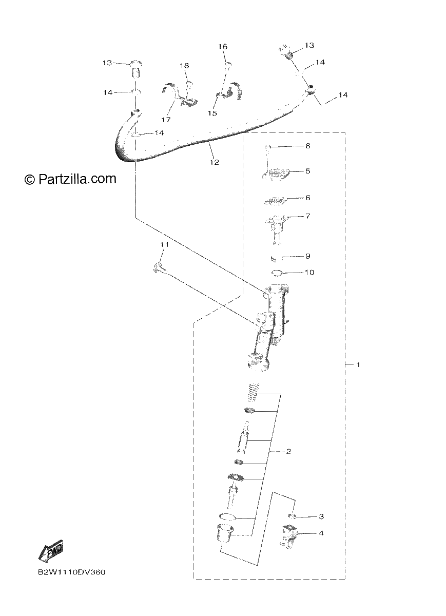 Diagrama de REAR MASTER CYLINDER