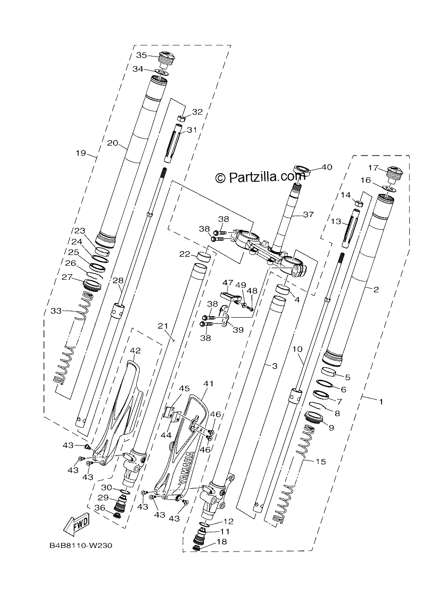 Diagrama de FRONT FORK