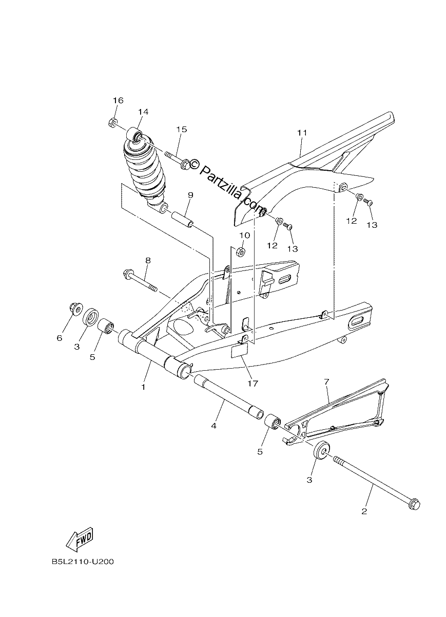 Diagrama de REAR ARM SUSPENSION