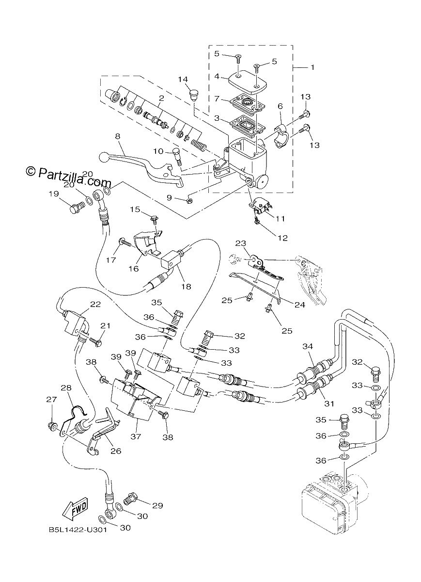 Diagrama de FRONT MASTER CYLINDER