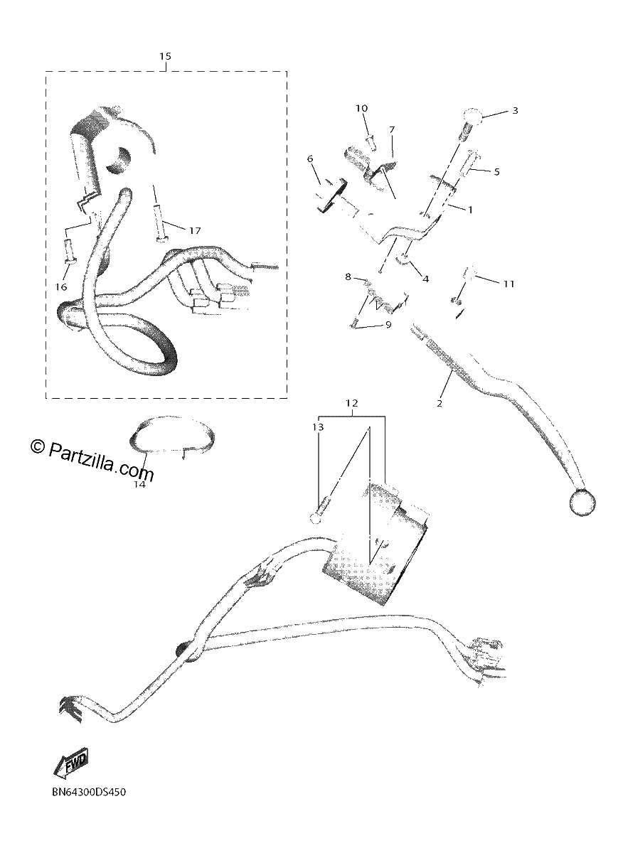 Diagrama de HANDLE SWITCH LEVER