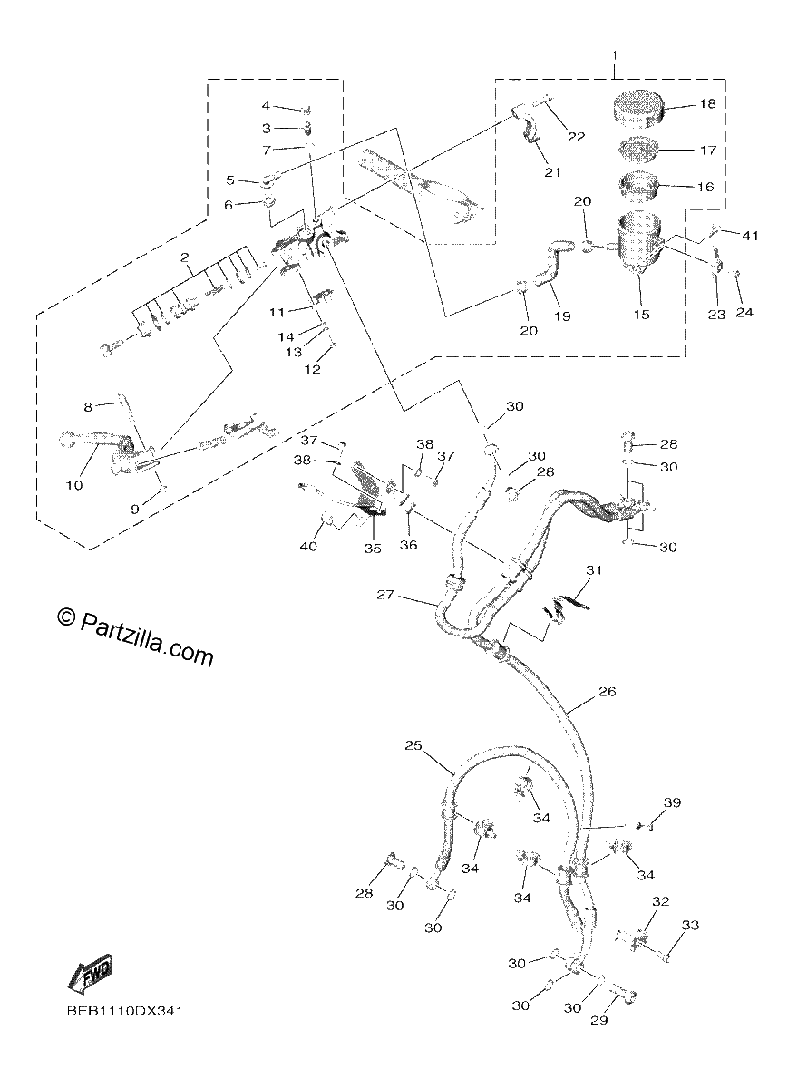 Diagrama de FRONT MASTER CYLINDER