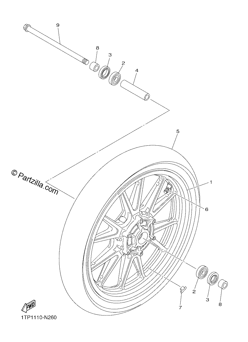 Diagrama de FRONT WHEEL