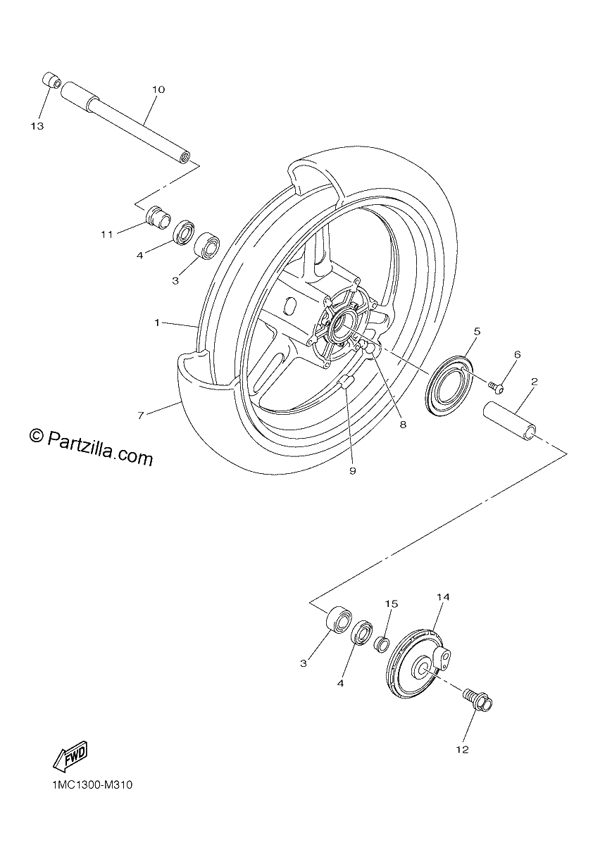Diagrama de FRONT WHEEL