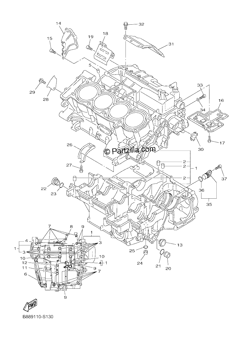 Diagrama de CRANKCASE