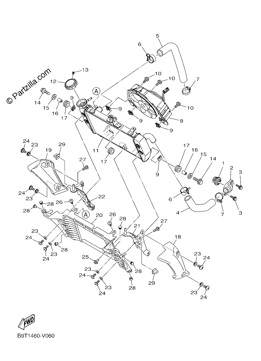 Diagrama de RADIATOR HOSE