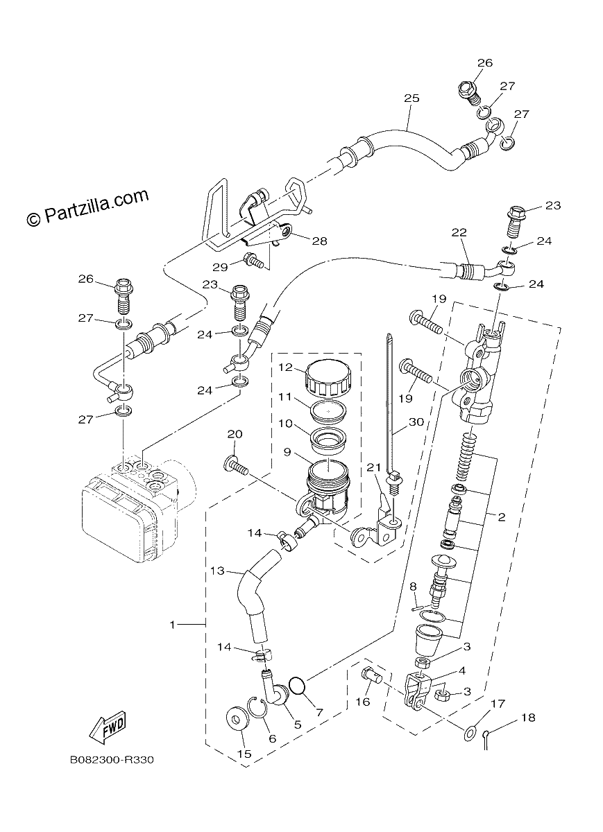 Diagrama de REAR MASTER CYLINDER