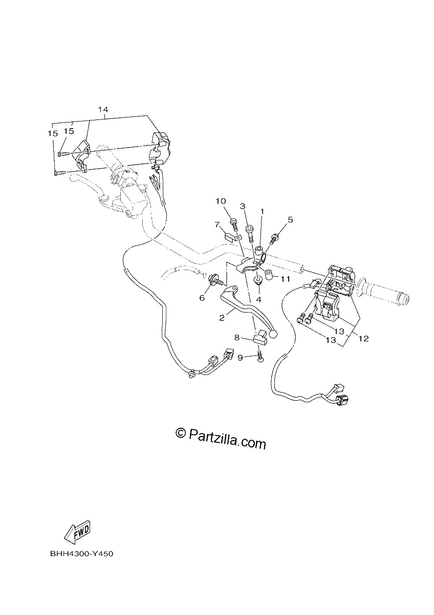 Diagrama de HANDLE SWITCH LEVER