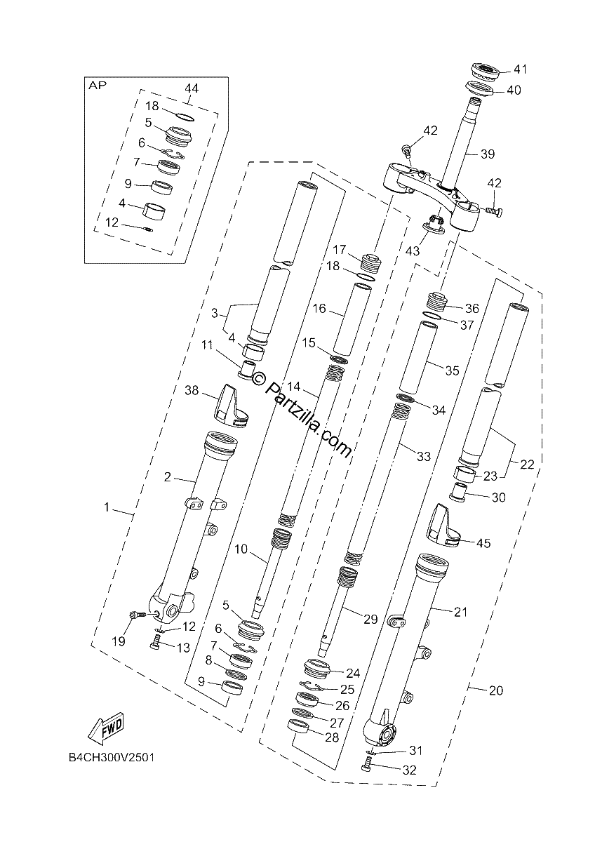 Diagrama de FRONT FORK