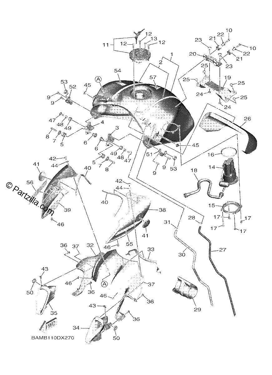 Diagrama de FUEL TANK 1 FOR U49