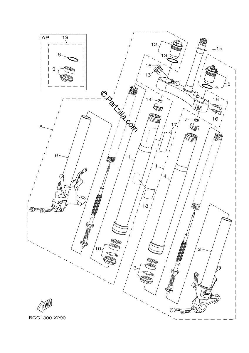 Diagrama de FRONT FORK