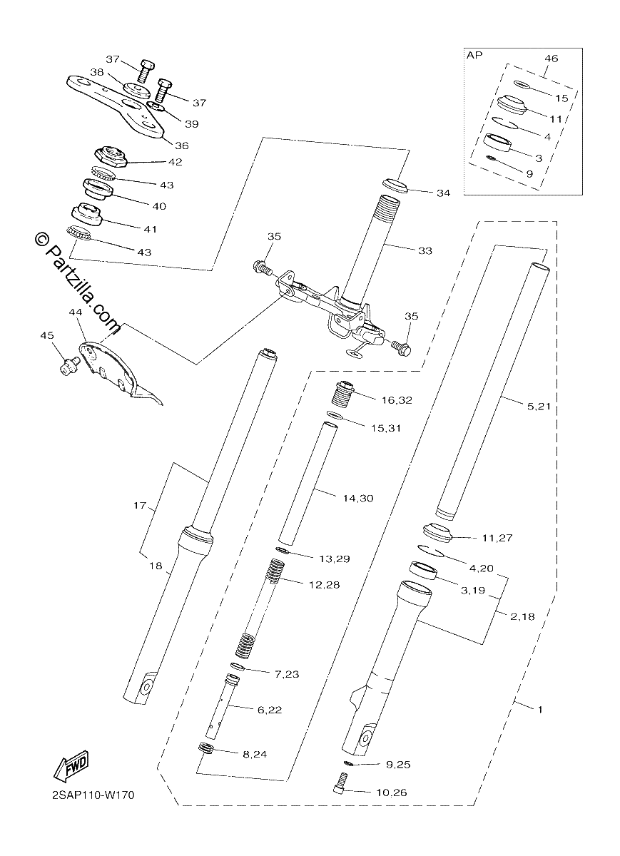 Diagrama de FRONT FORK