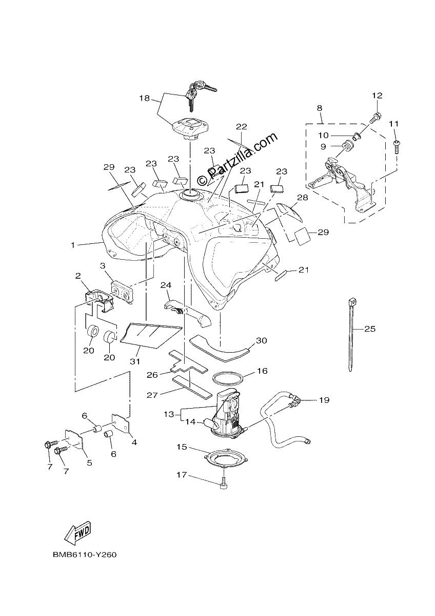 Diagrama de FUEL TANK