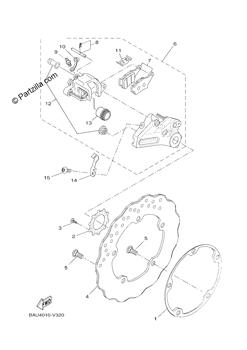 Diagrama de REAR BRAKE CALIPER