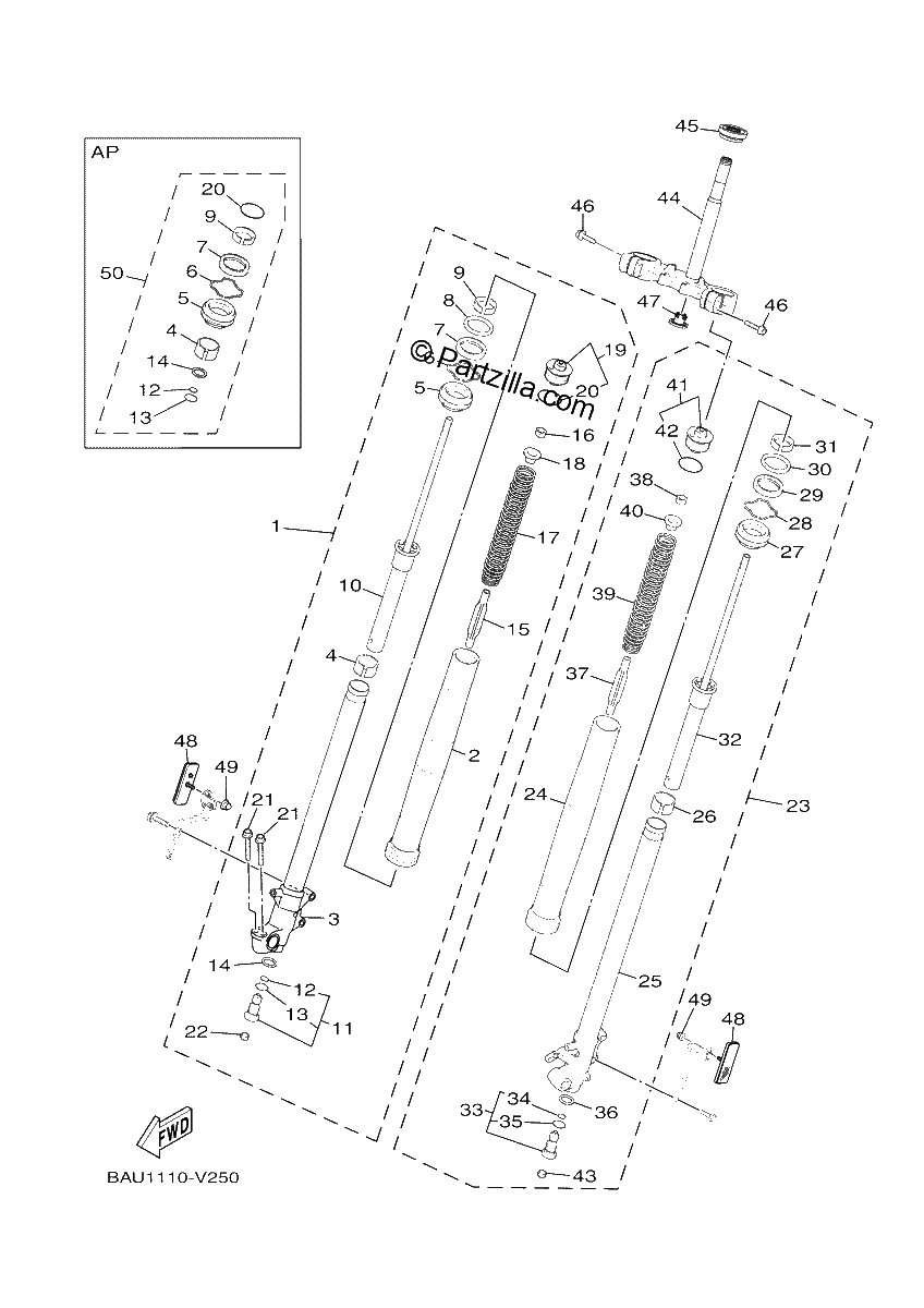 Diagrama de FRONT FORK