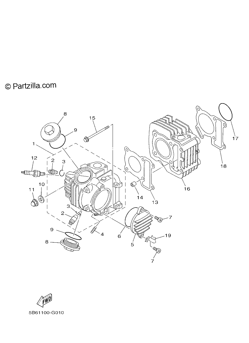 Diagrama de CYLINDER HEAD
