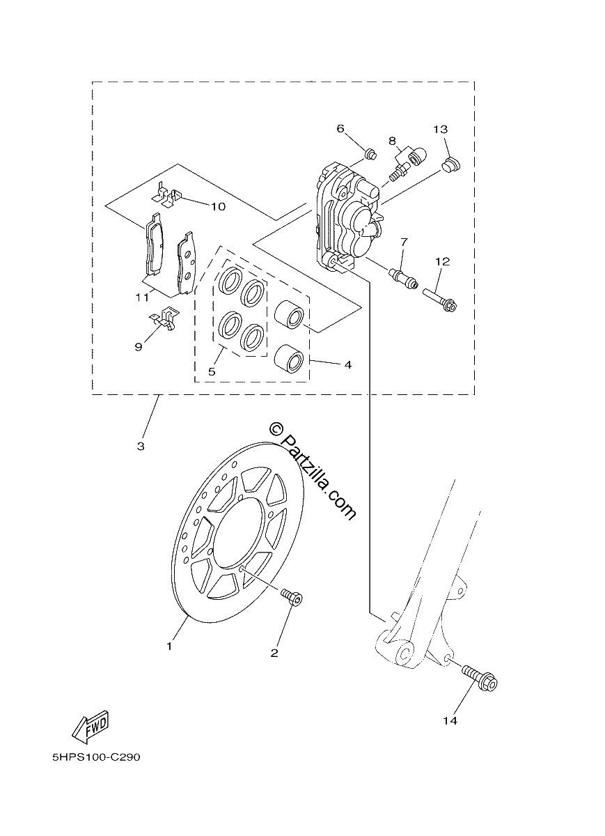 Diagrama de FRONT BRAKE CALIPER