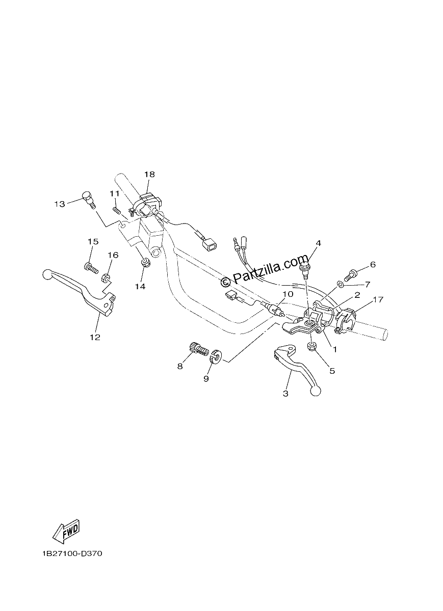 Diagrama de HANDLE SWITCH LEVER