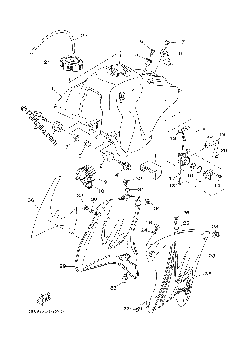 Diagrama de FUEL TANK