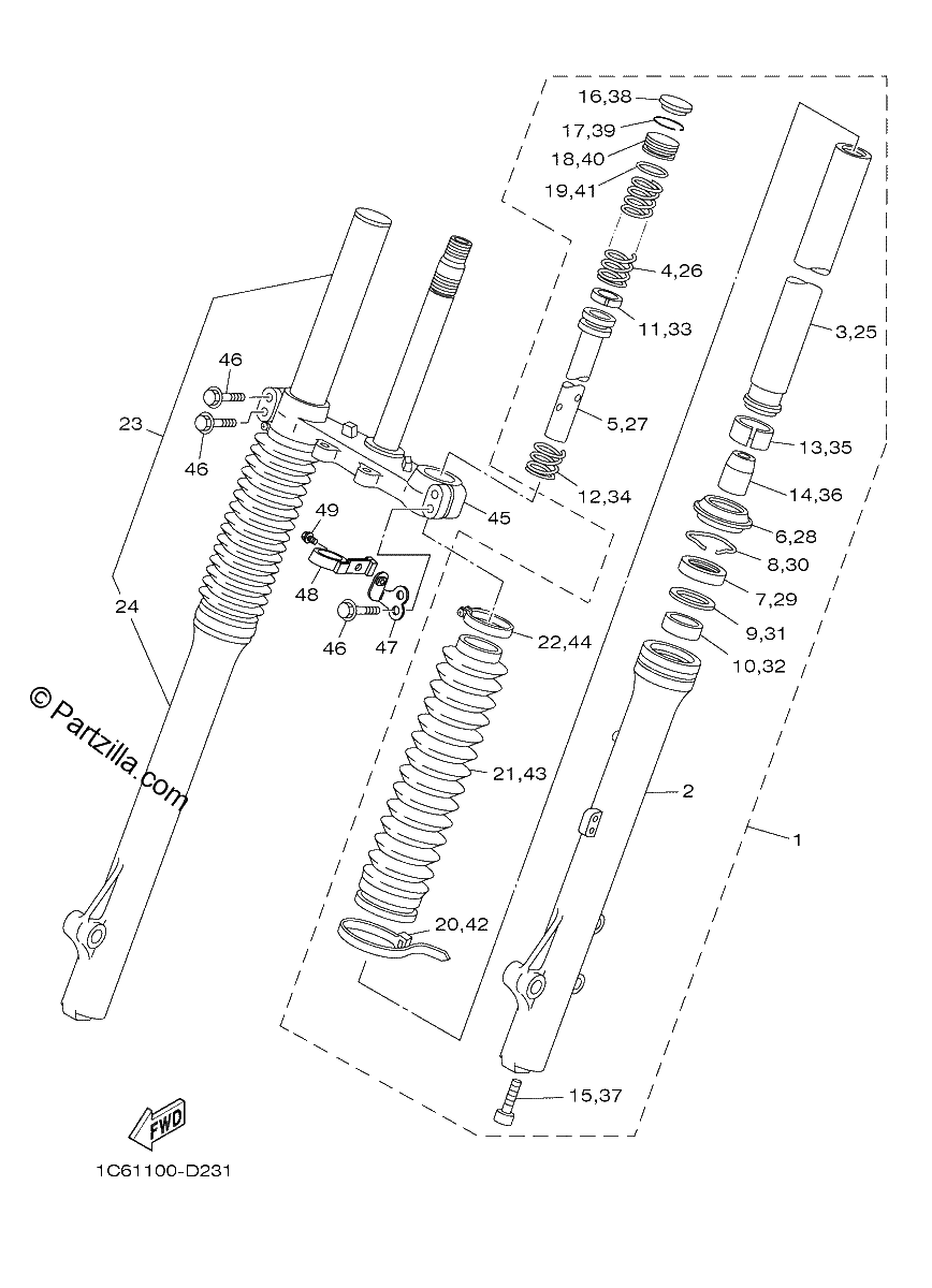 Diagrama de FRONT FORK