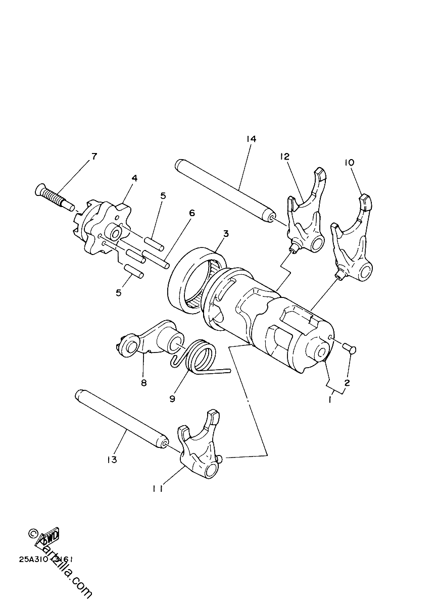 Diagrama de SHIFT CAM FORK