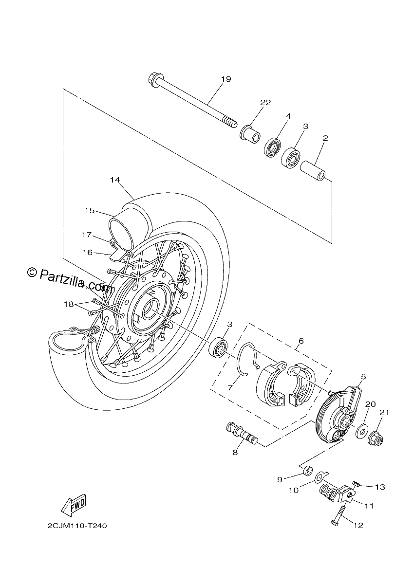 Diagrama de FRONT WHEEL