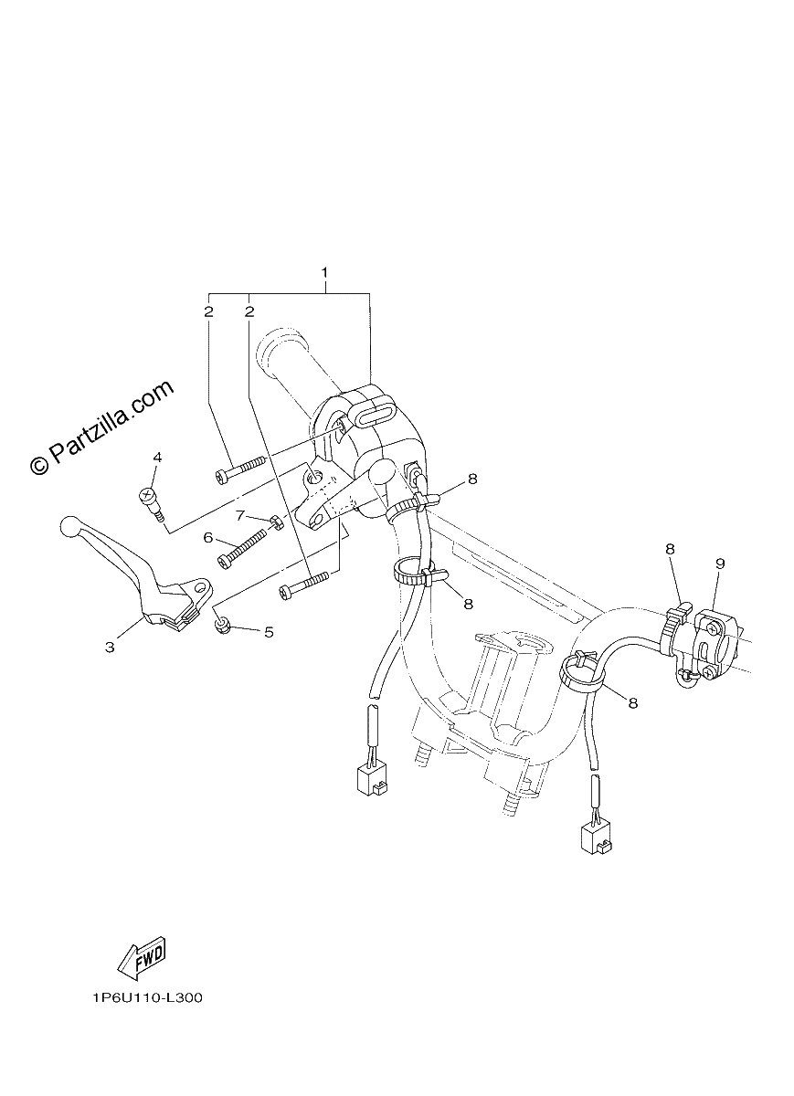 Diagrama de HANDLE SWITCH LEVER