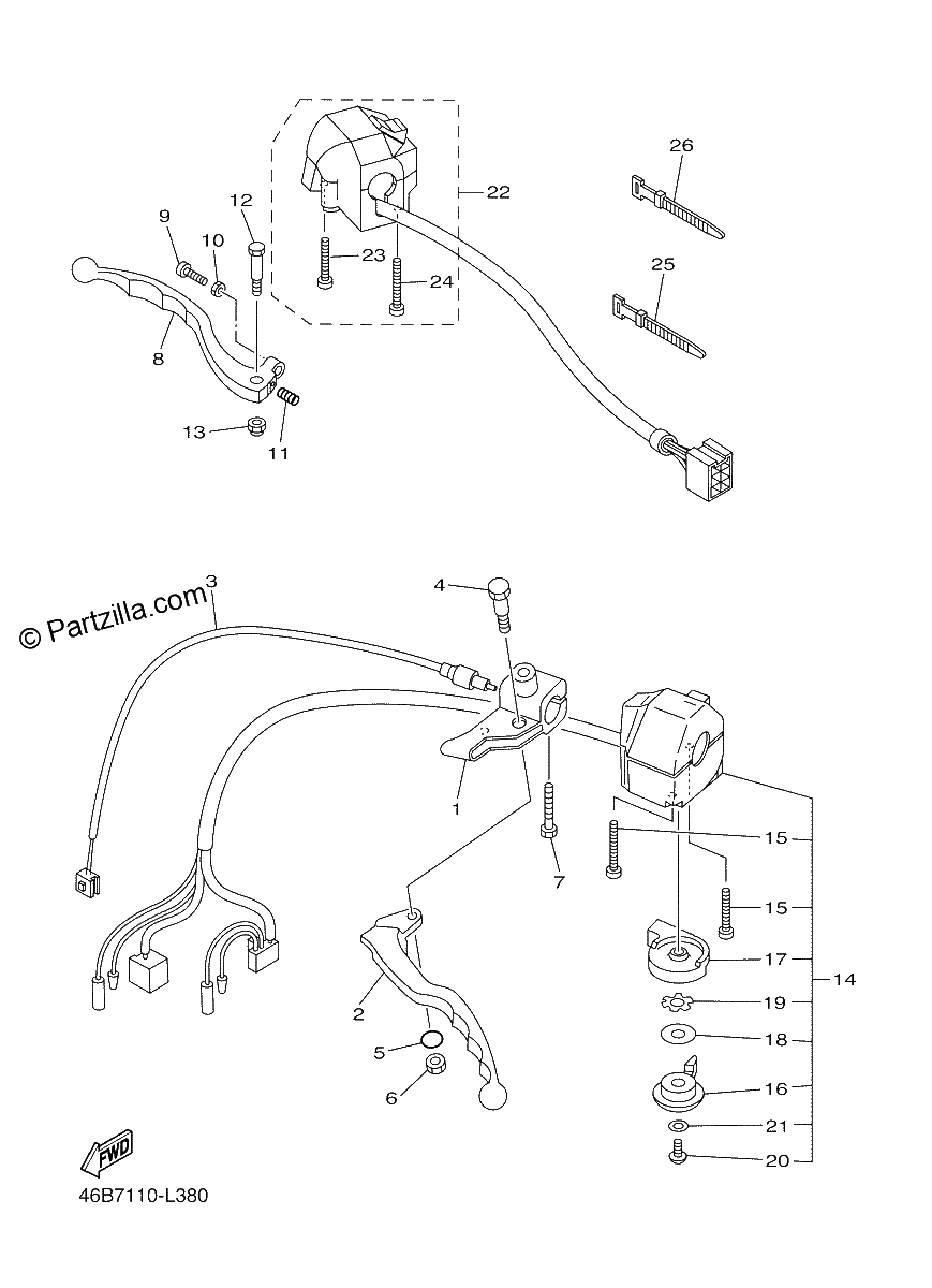 Diagrama de HANDLE SWITCH LEVER