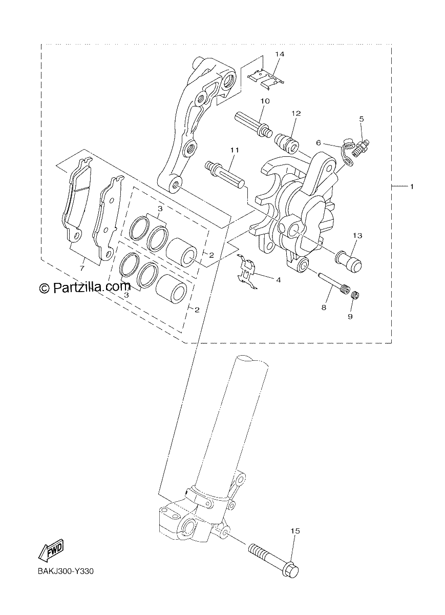 Diagrama de FRONT BRAKE CALIPER