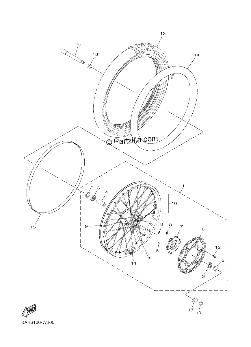 Diagrama de FRONT WHEEL