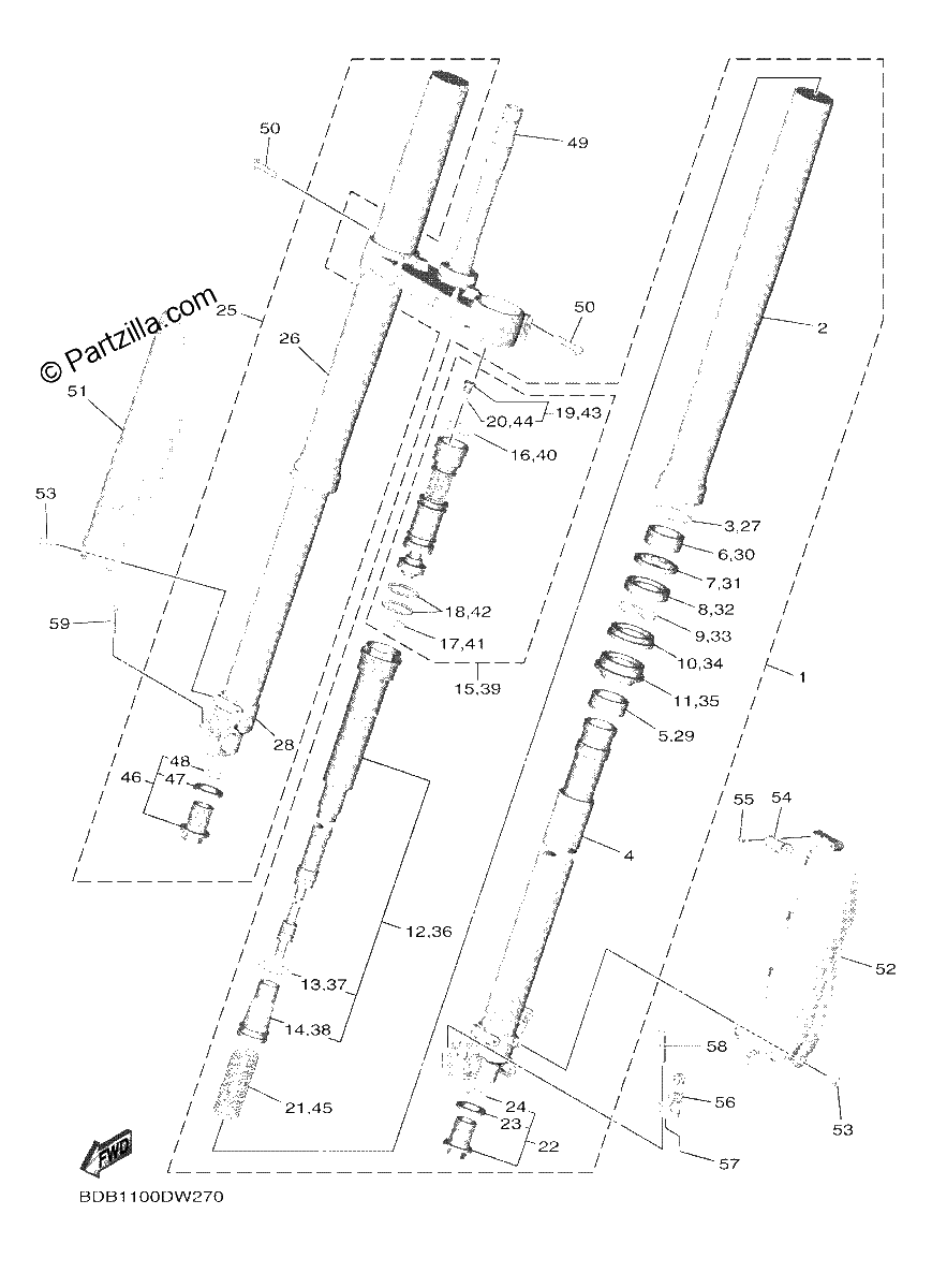 Diagrama de FRONT FORK
