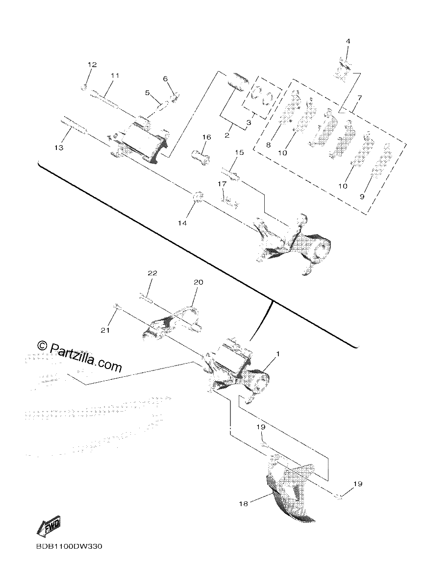 Diagrama de REAR BRAKE CALIPER