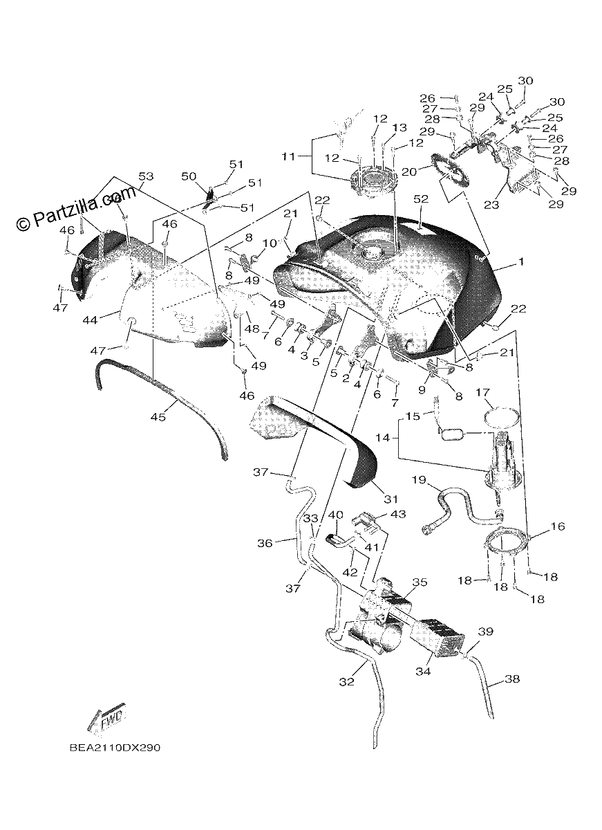 Diagrama de FUEL TANK 2 FOR CAL