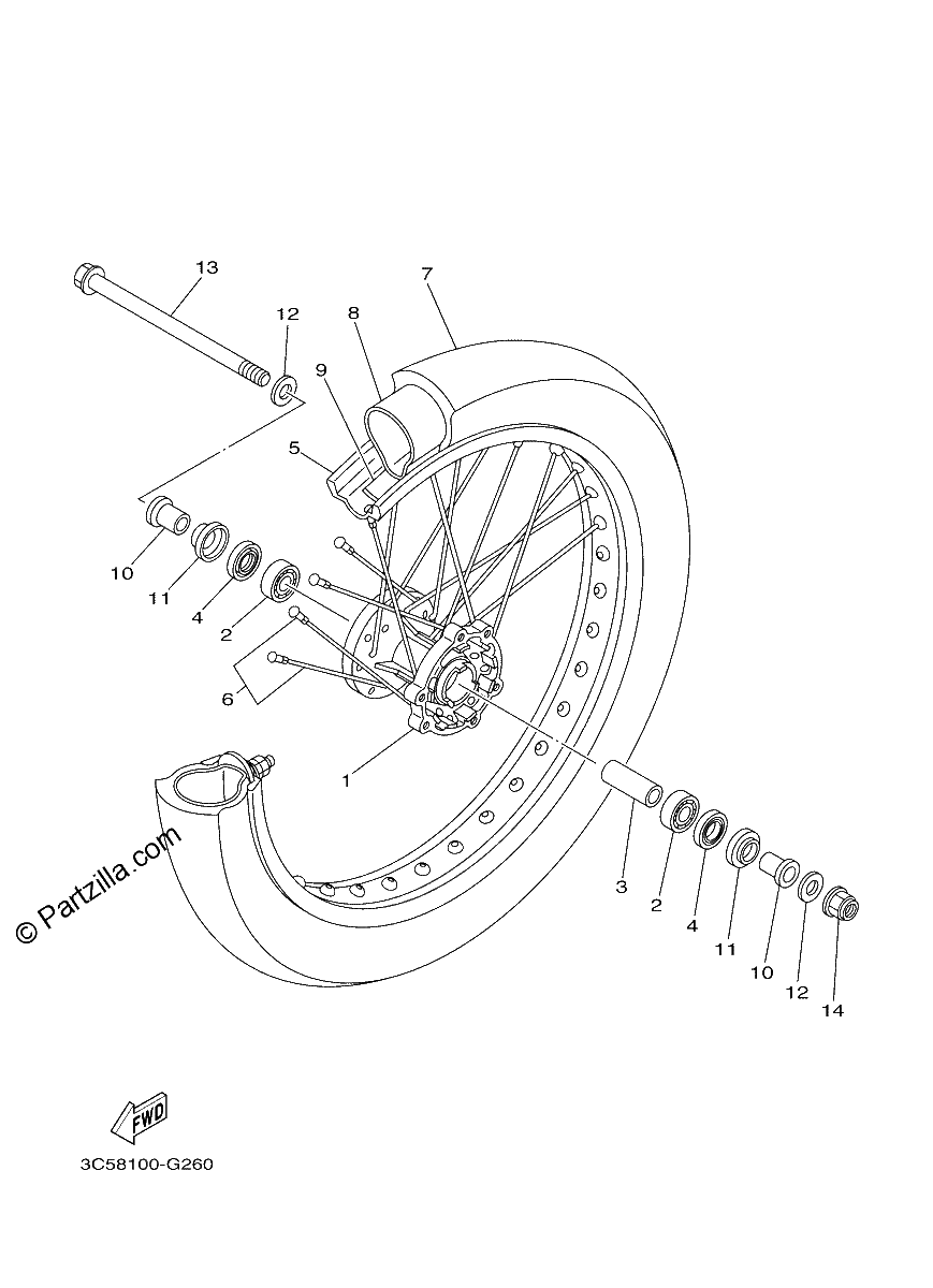 Diagrama de FRONT WHEEL