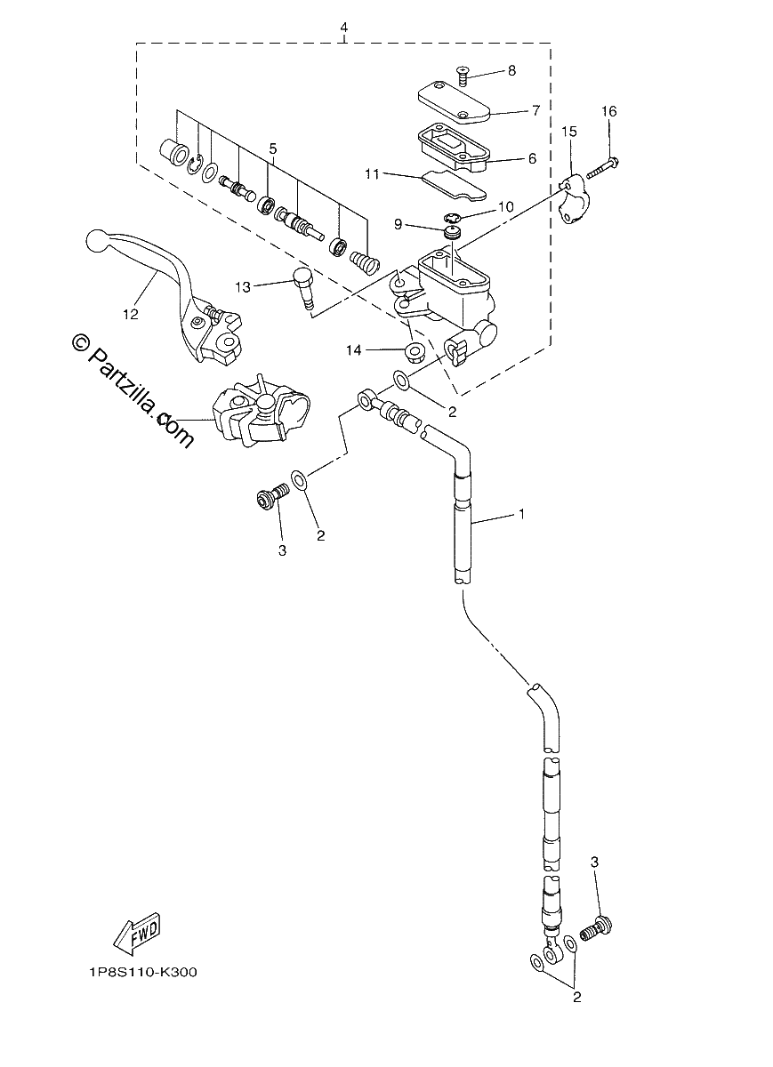 Diagrama de FRONT MASTER CYLINDER