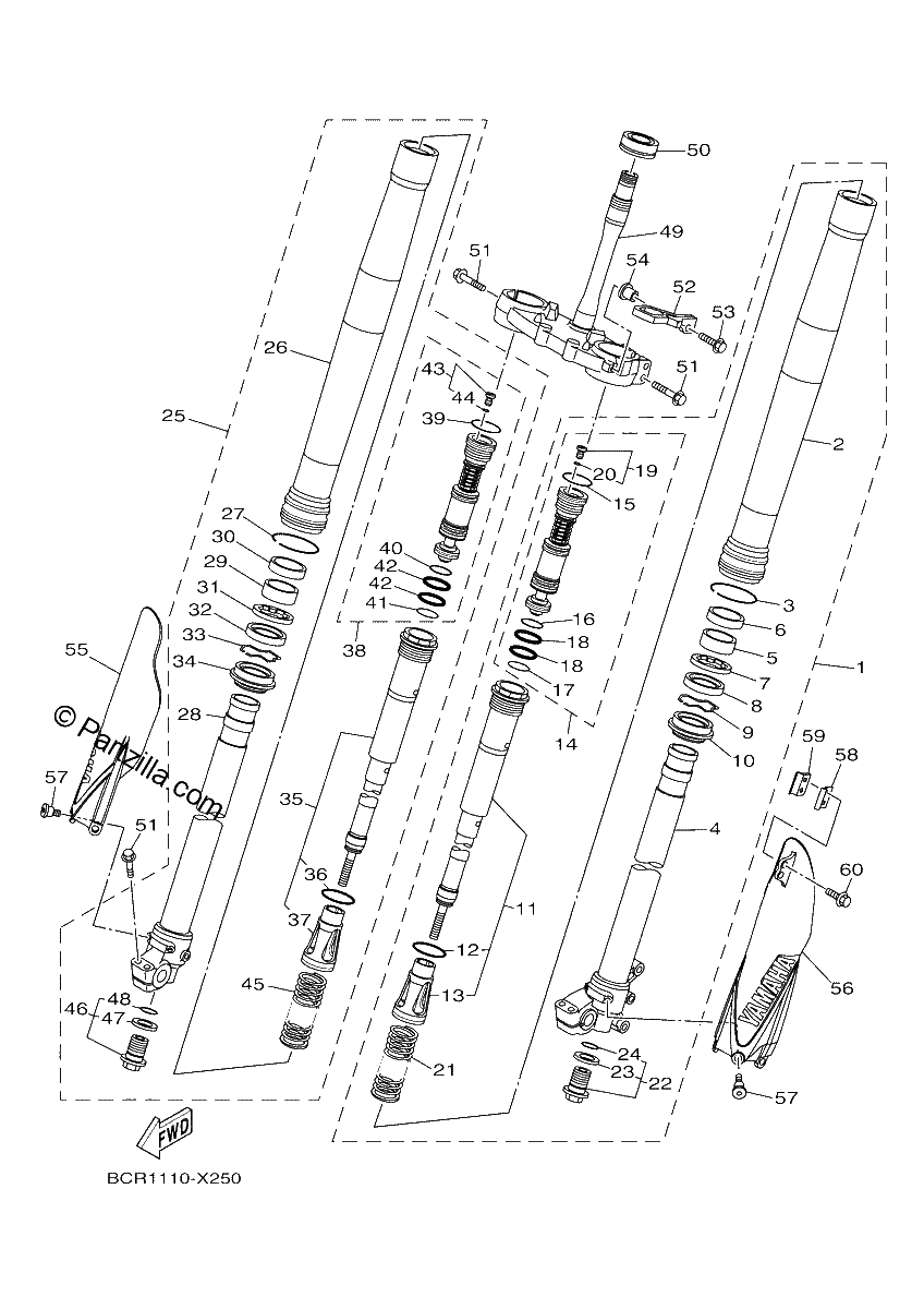 Diagrama de FRONT FORK