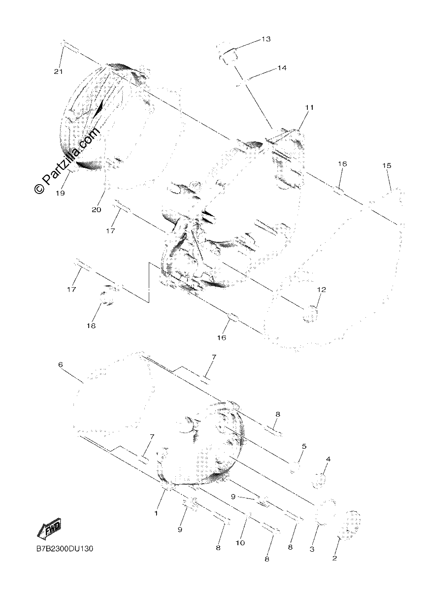 Diagrama de CRANKCASE COVER 1