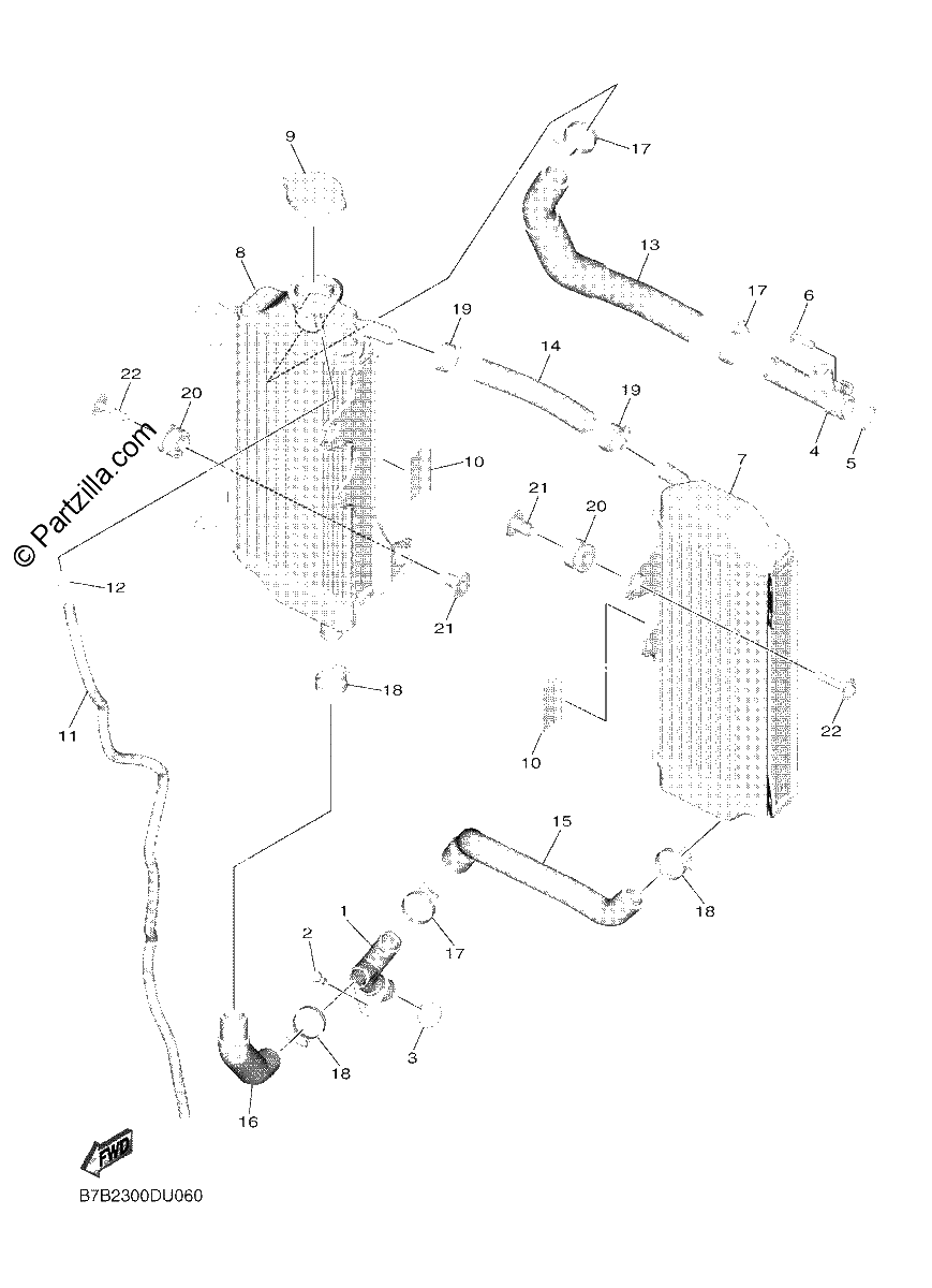 Diagrama de RADIATOR HOSE