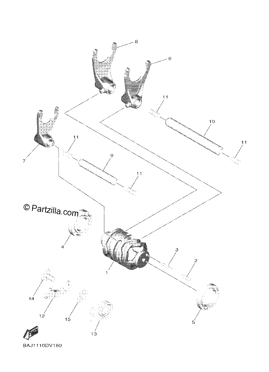 Diagrama de SHIFT CAM FORK