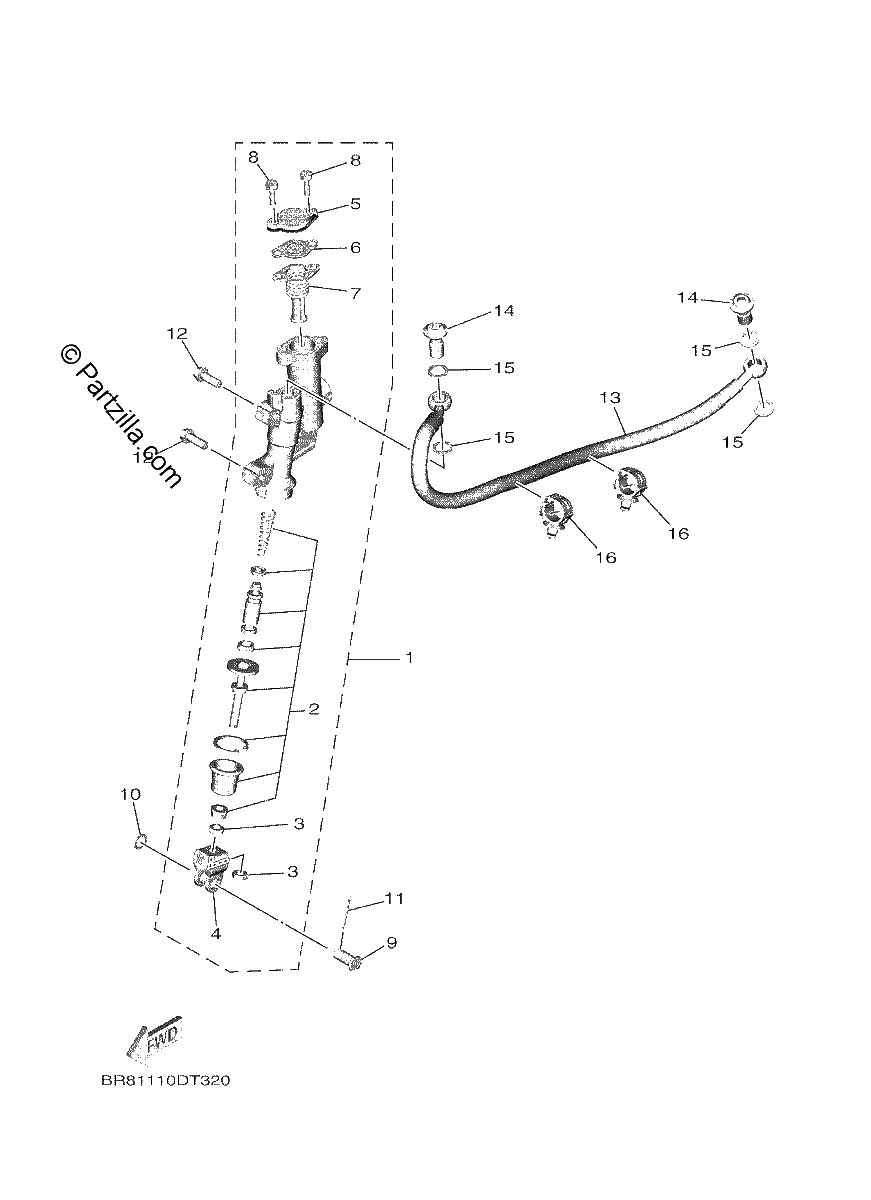Diagrama de REAR MASTER CYLINDER