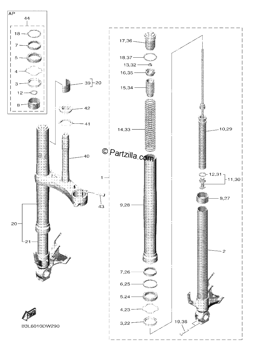 Diagrama de FRONT FORK
